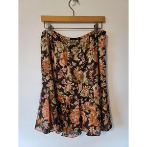 Ann Taylor Loft Floral Flounce skirt Women 12P